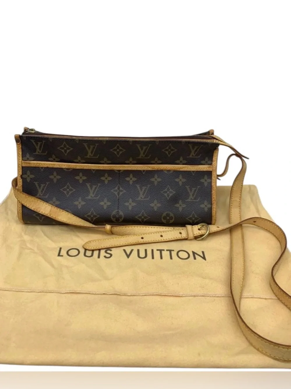 Louis Vuitton Popincourt LV Monogram Canvas Logo Long Purse Shoulder Bag